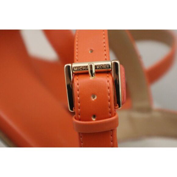 MICHAEL Michael Kors PV24K Women’s Sz 8M Orange Platform Slingback Sandals - Picture 13 of 15